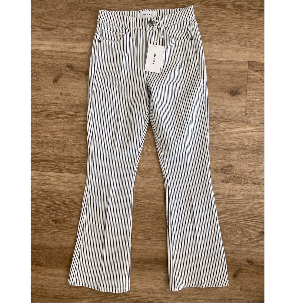 FRAME Le Crop Mini Boot in Blanc Multi (NWT)